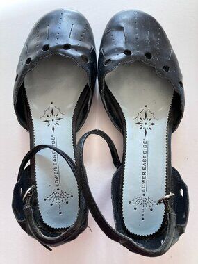 Lower East Side 8W Black Flat Dress Shoes